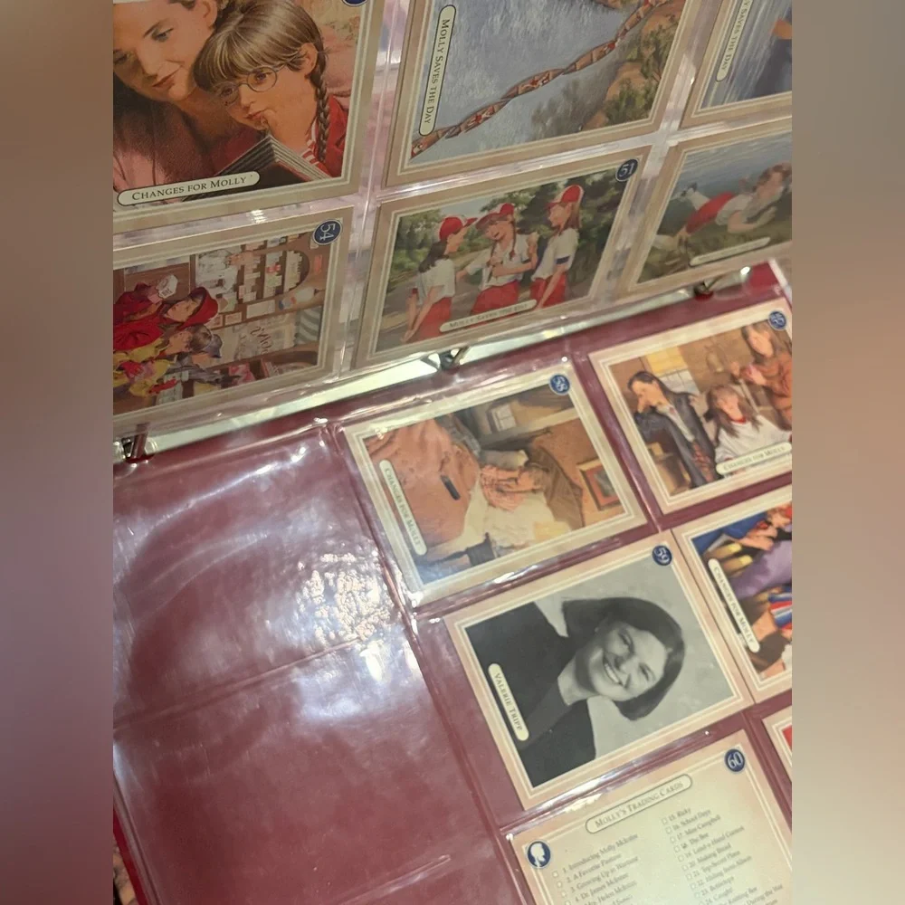 Vintage 120+ American Girl Trading Cards in American Girl Trading Card Album